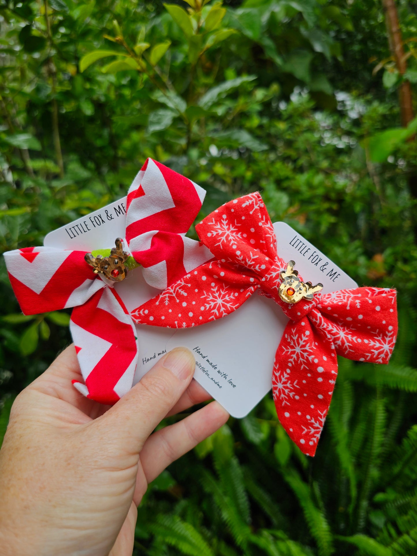 Mini Christmas hair bows