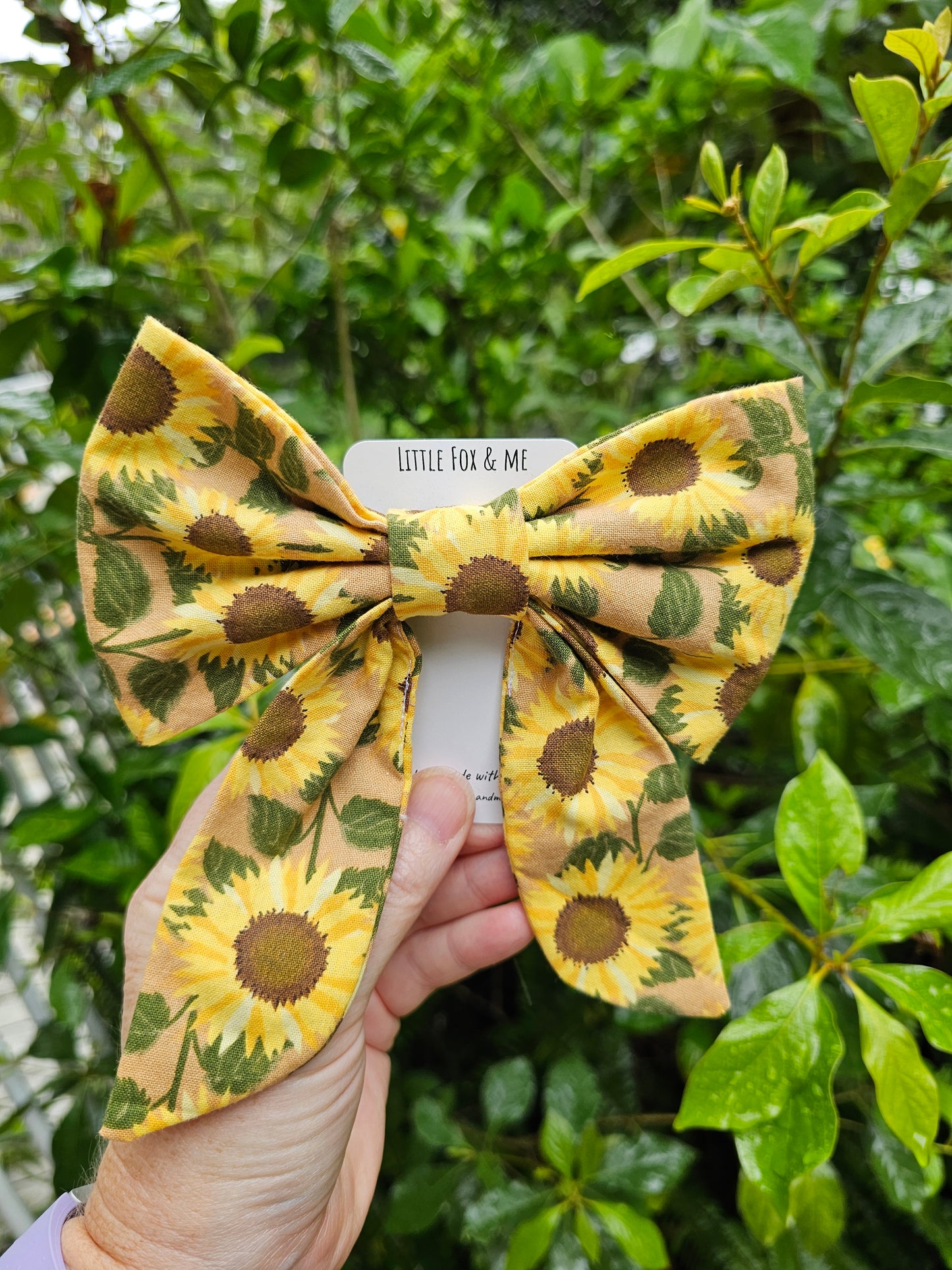 Sunflower hair bow